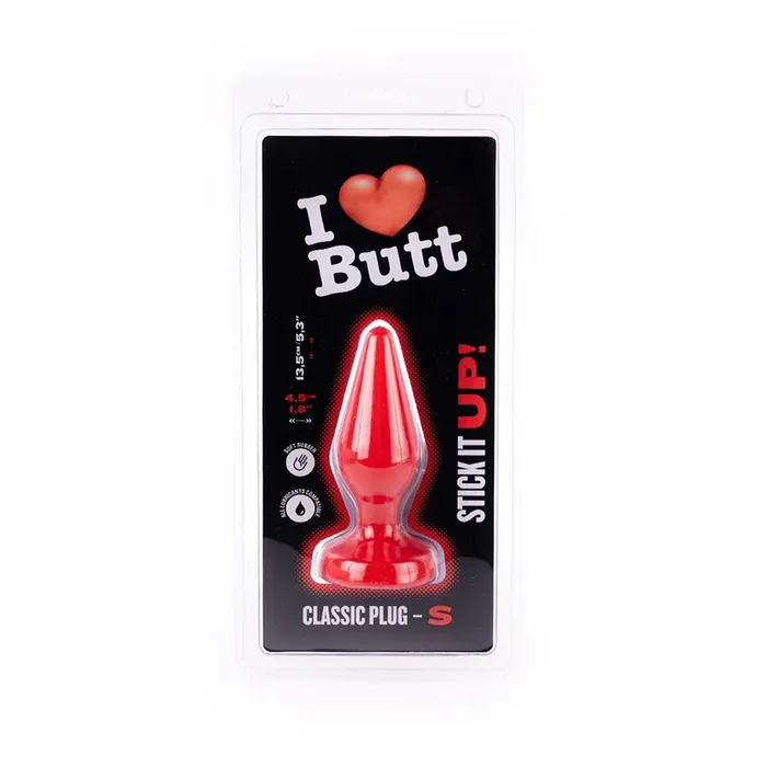 I ♥ Butt - Klassieke Buttplug - S - Rood | I love Butt Anal