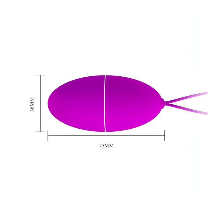 Pretty Love Female Sex Toys | Joanne, ovetto vibrante wireless - 12 modalità di vibrazione, silicone, viola