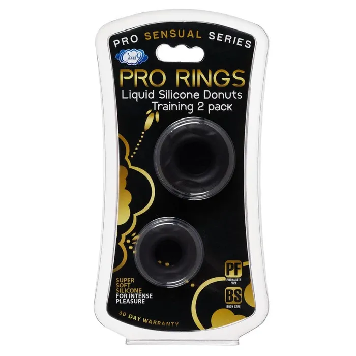 Cloud 9 Novelties Female Sex Toys | Cloud 9 Pro Rings Liquid Silicone Donuts 2 Pack - Black Cloud 9 Novelties Female Sex Toys | Cloud 9 Pro Rings Liquid Silicone Donuts 2 Pack - Black