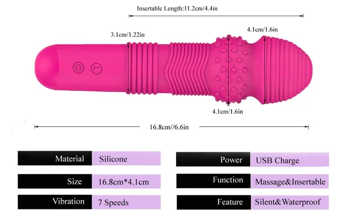 Female Sex Toys | Lusty Age Silicone Magic Av Wand Body Massager Sex Toy