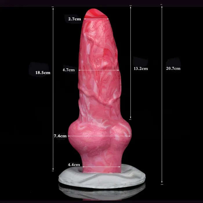 Lovetoyshub Female Sex Toys | 8.15Inch Extra Large Knot Silicone Dog Dildo