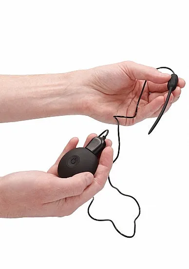 Male Sex Toys | Shots America Silicone Rechargeable Vibrating Plug Urethral Sounding Black