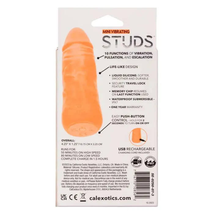 Mini Vibrating Studs - Orange | Calexotics Female Sex Toys Mini Vibrating Studs - Orange | Calexotics Female Sex Toys