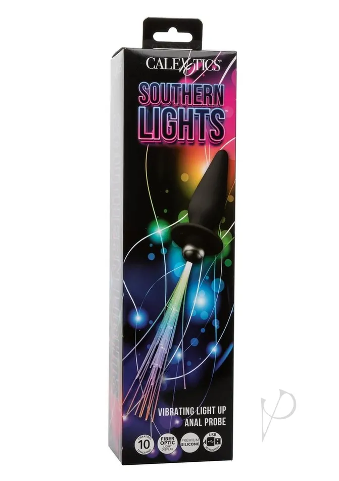 Anal Southern Lights Southern Lights Rechargeable Silicone Vibrating Light Up Anal Probe