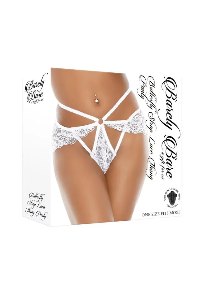 Barely Bare Barely Bare Butterfly Strap Lace Thong Panty Female Sex Toys