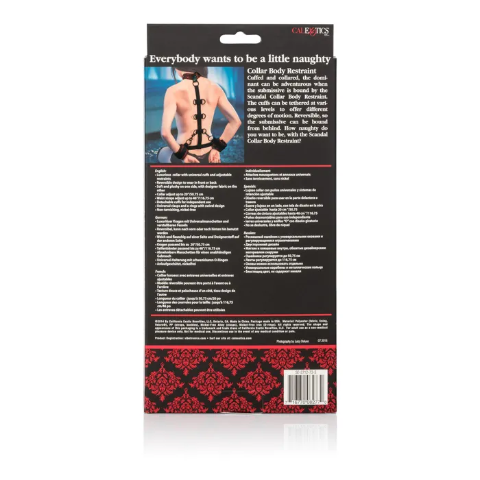 California Exotic Female Sex Toys Scandal Collar Body Restraint