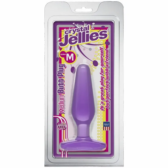 Crystal Jellies Crystal Jellies Butt Plug Purple Medium Anal