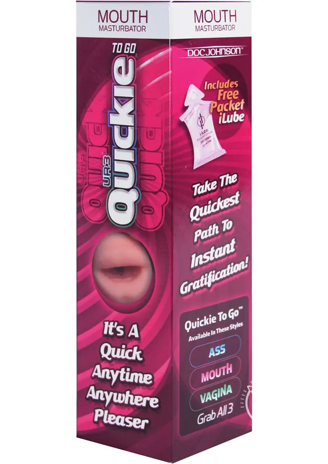 Doc Johnson Male Sex Toys Quickie to Go Ultraskyn Masturbator Mouth