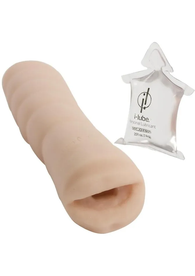 Doc Johnson Male Sex Toys Quickie to Go Ultraskyn Masturbator Mouth