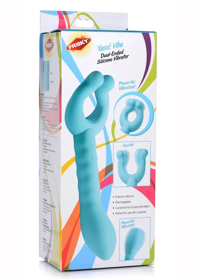 Frisky Female Sex Toys Frisky Yass Vibe Dual Ended Silicone Rechargeable Vibrator