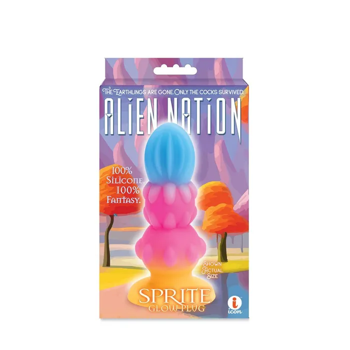 Icon Brands Alien Nation Sprite Glow in Dark Coloured 14 cm Fantasy Anal Plug Male Sex Toys Icon Brands Alien Nation Sprite Glow in Dark Coloured 14 cm Fantasy Anal Plug Male Sex Toys