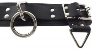 Locking 3Ring Leather Collar by Spartacus Spartacus Male Sex Toys