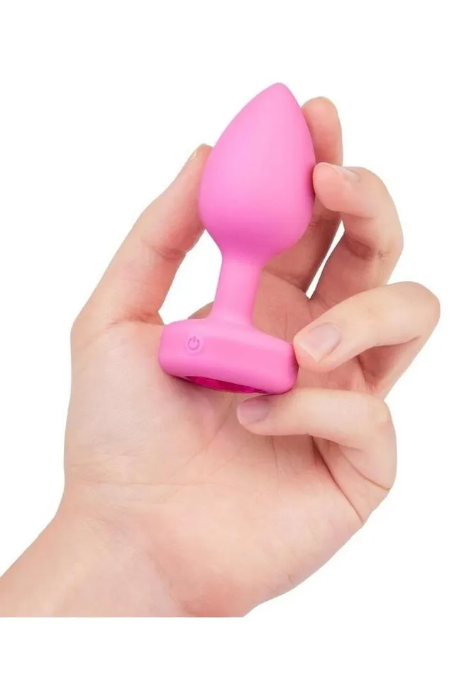 Male Sex Toys bVibe BVibe Vibrating Heart Shape Jewel Rechargeable Silicone Anal Plug with Remote