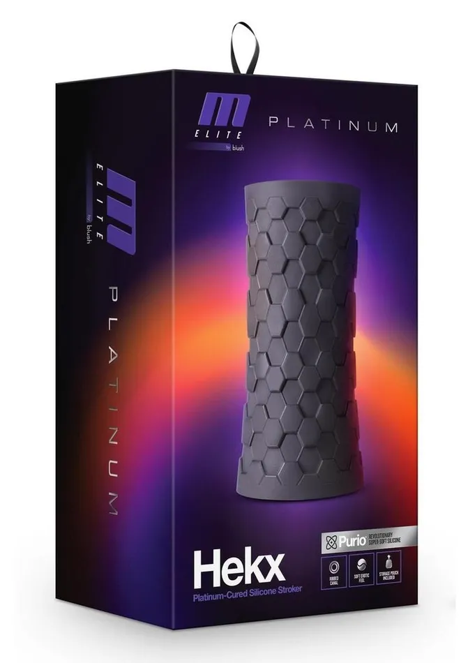 Male Sex Toys M Elite M Elite Platinum Hekx Silicone Dual End Masturbator