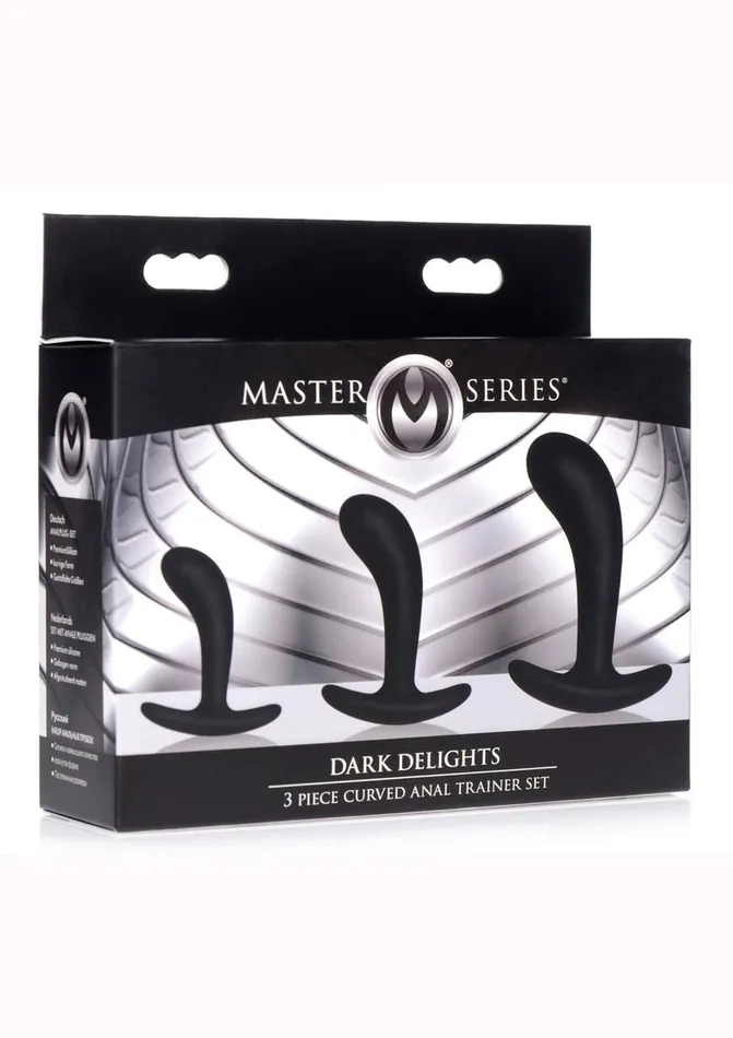 Male Sex Toys Master Series Master Series Dark Delights Curved Silicone Anal Trainer