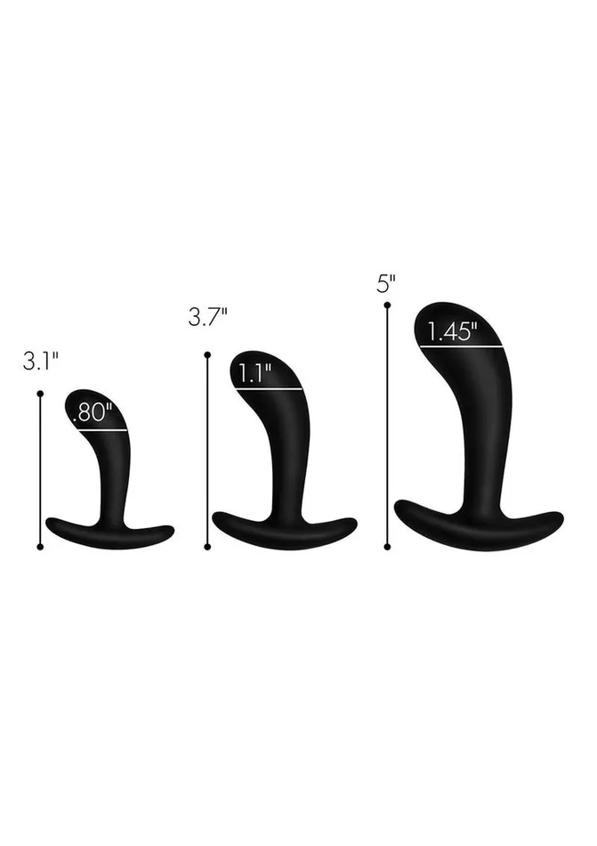 Male Sex Toys Master Series Master Series Dark Delights Curved Silicone Anal Trainer