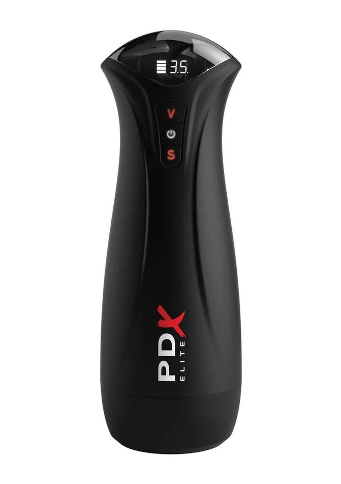 Male Sex Toys PDX Elite Pdx Elite FapGasm Rechargeable Male Masturbator BlackFrosted