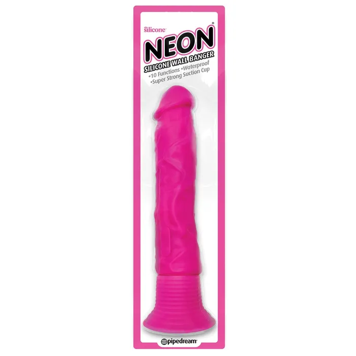 Neon Silicone Wall Banger Pink Pipedream Vibrators