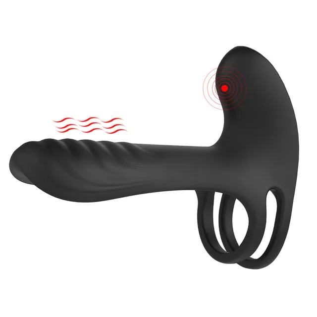 sex toys for us Male Sex Toys Vibrating Cock Ring Dual Penis Ring With Tongue