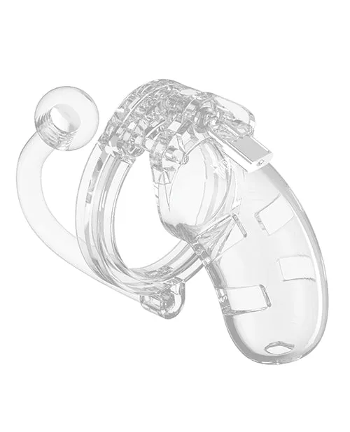 Shots America LLC Male Sex Toys Shots Man Cage Chastity 35 Cock Cage wPlug Model 10 Clear