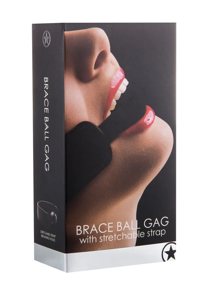 Shots Ouch Anal Brace Ball Gag Black