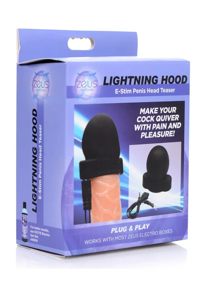 Zeus Electrosex Male Sex Toys Zeus Electrosex Lightning Hood EStim Silicone Penis Head Teaser