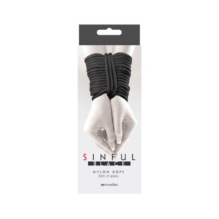 Anal NS Novelties Sinful Nylon Rope Black 76m Anal NS Novelties Sinful Nylon Rope Black 76m