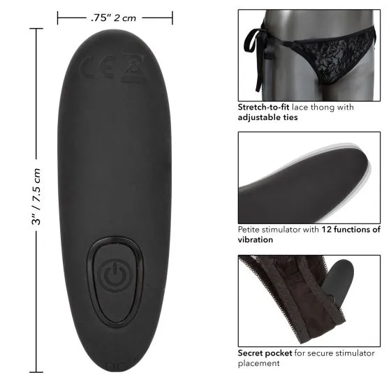 California Exotic Novelties Remote Control Lace Thong Set Female Sex Toys