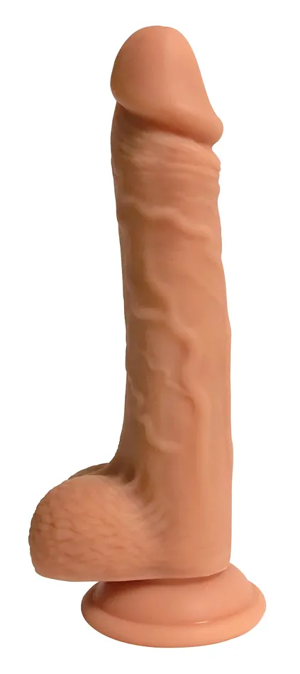 Dildos CURVE NOVELTIES Easy Riders 9in Dual Density Silicone Dong W Balls