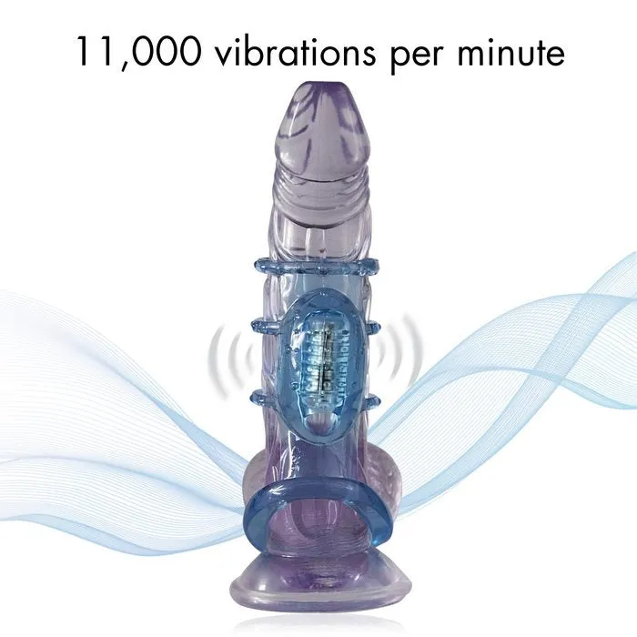 Doctor Love Zinger Vibrating Cock Cage Blue Doctor Love Male Sex Toys