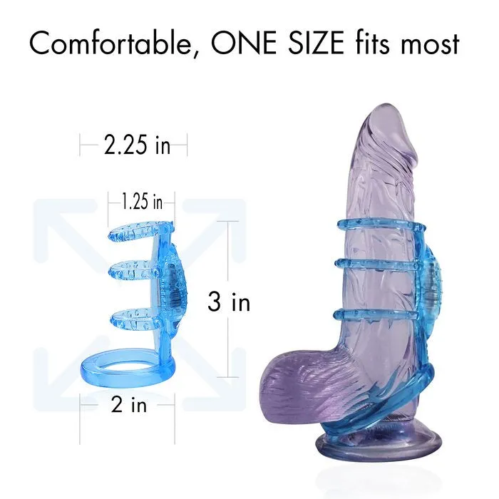 Doctor Love Zinger Vibrating Cock Cage Blue Doctor Love Male Sex Toys