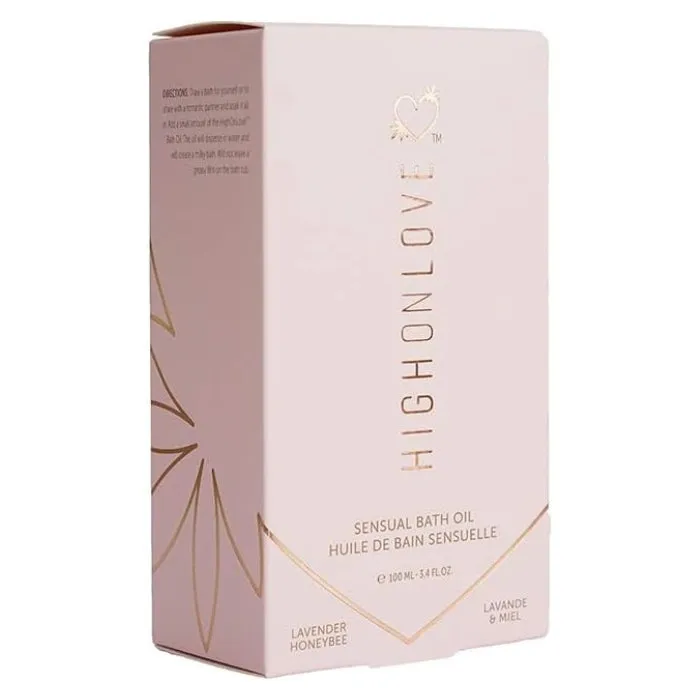 High On Love Sensual Bath Oil Lavender Honeybee 100ml PAR Female Sex Toys