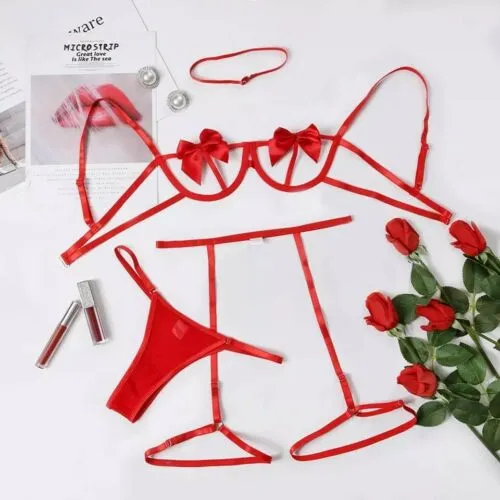 HotPinkSexyShop Vibrators COMPLETINO INTIMO SEXY ROSSO LINGERIE SAN VALENTINO REGGISENO MUTANDINE ROSSE