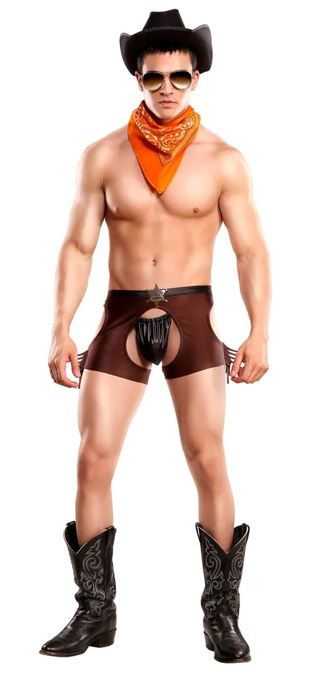 Male Sex Toys Male Power Lingerie Cocky Cowboy Costume Lxl