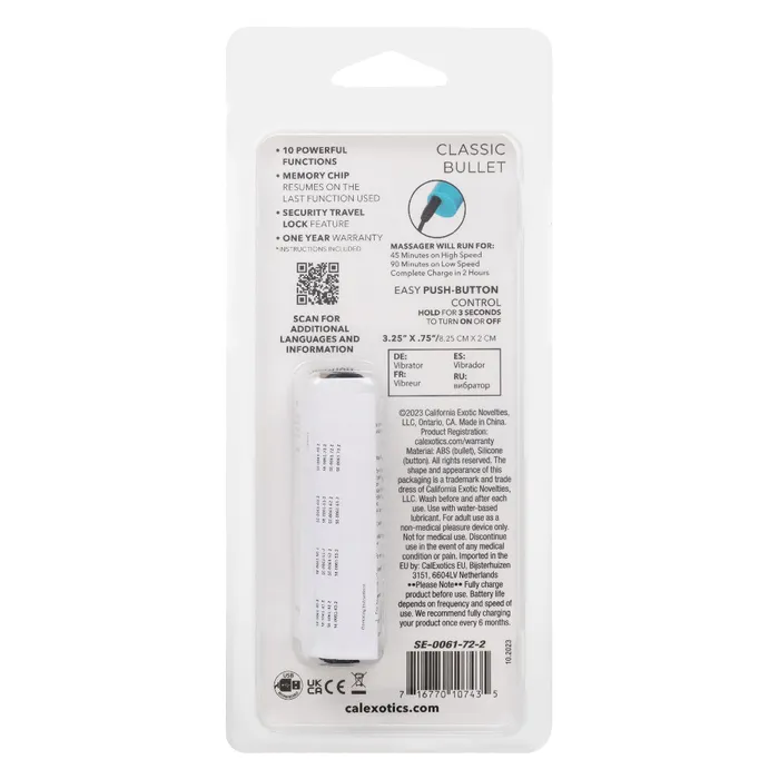Turbo Buzz Classic Bullet Blue CalExotics Vibrators Turbo Buzz Classic Bullet Blue CalExotics Vibrators