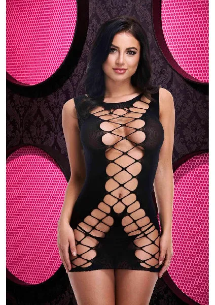 Criss Cross Mini Dress Black XGen Anal