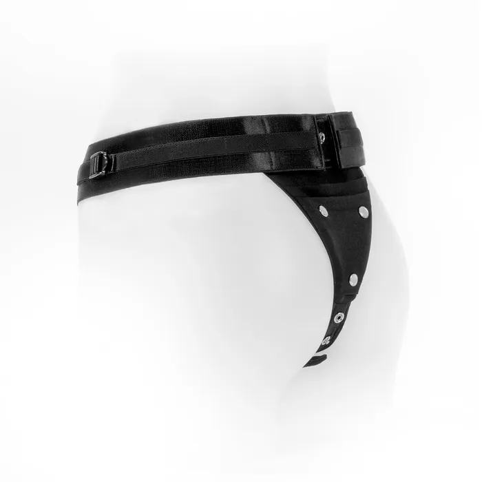 Female Sex Toys SpareParts HardWear SpareParts Theo Cover Undwr Harness Black Single Strap Size A Nylon