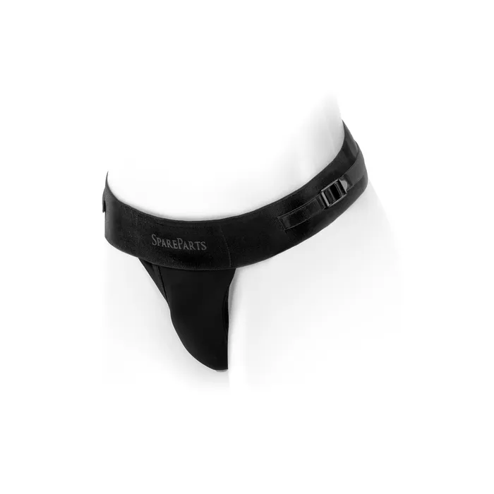Female Sex Toys SpareParts HardWear SpareParts Theo Cover Undwr Harness Black Single Strap Size A Nylon