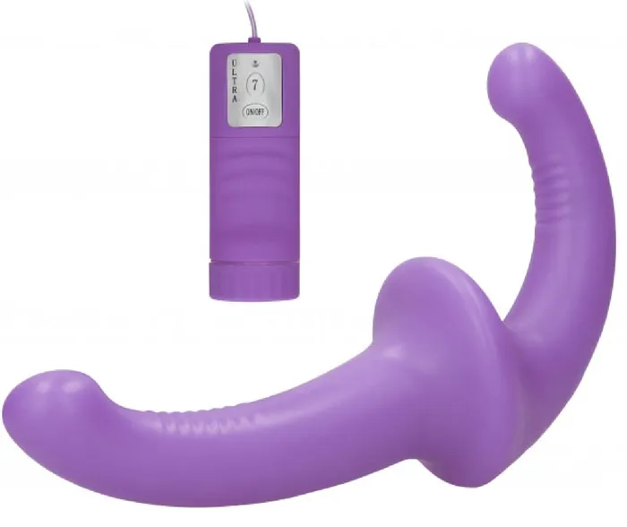Female Sex Toys Vibrating Silicone Strapless StrapOn Purple Shots Media