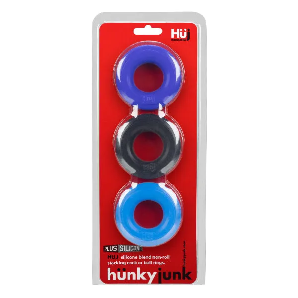 Hunkyjunk HUJ3 CRING 3pack by Hunkyjunk Male Sex Toys