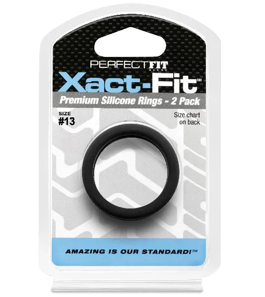 PerfectFit Male Sex Toys XactFit 13 13in 2Pack Cock Ring PerfectFit Male Sex Toys XactFit 13 13in 2Pack Cock Ring