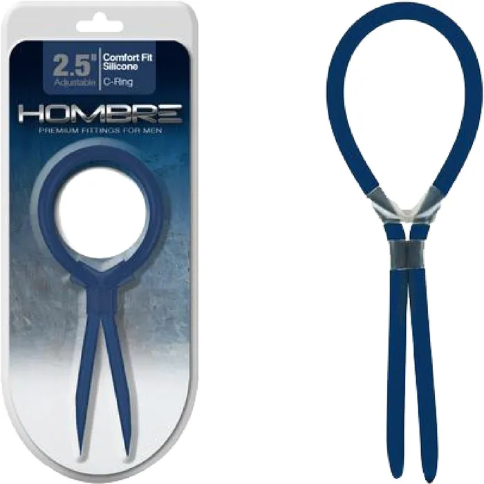 Topco Sales Male Sex Toys Comfort Fit Silicone Adjustable CRing Navy