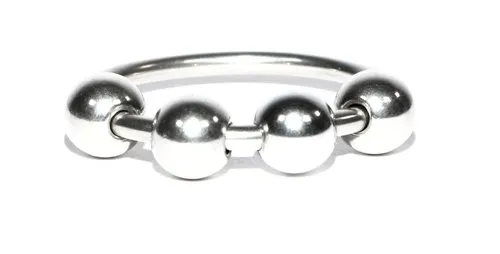Touch of Fur Male Sex Toys Cock Ring with 4 Balls