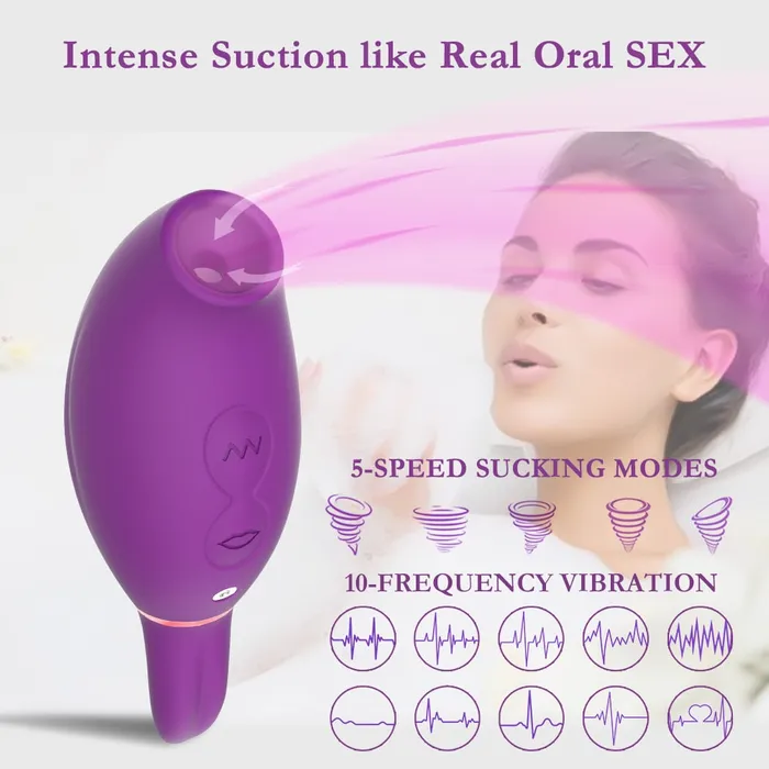 Female Sex Toys soniker Silicone Oral Sucking Vibrator Tongue Licking 10 Vibrating Sex Toys for Women Nipple Clitoral Stimulator