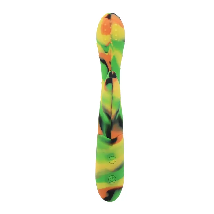 Vibrators GSPOT RABBIT NUB END YellowGreenRoseBlack FLAYVHER