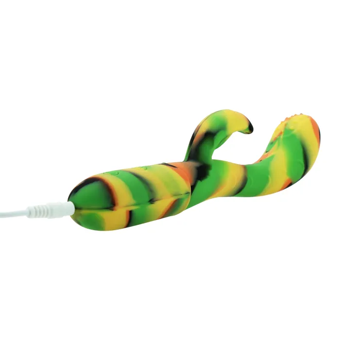 Vibrators GSPOT RABBIT NUB END YellowGreenRoseBlack FLAYVHER
