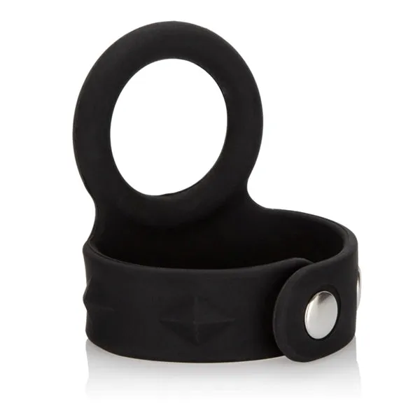 California Exotic Novelties Male Sex Toys Tri Snap Scrotum Support Ring Medium Silicone