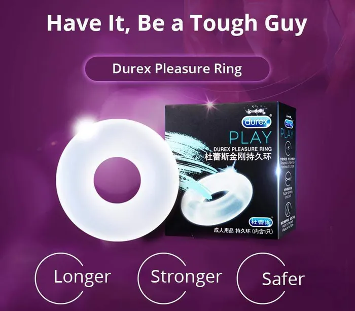 Durex Silcone Pleasure Cock Ring Strap SxLife Official Male Sex Toys