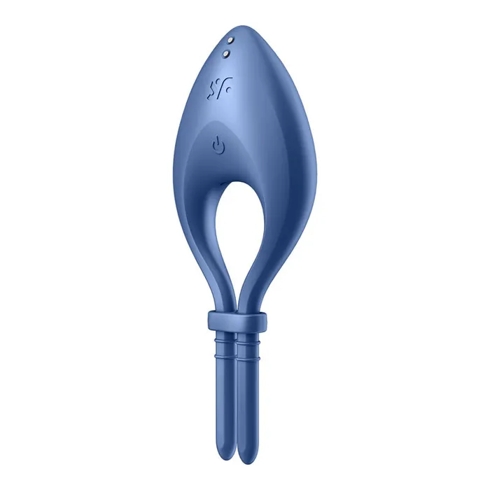 Male Sex Toys Satisfyer Bullseye Vibrating App Cock Ring Blue