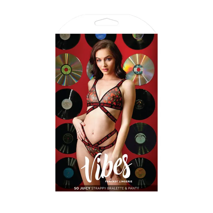 Vibrators VIBES So Juicy Strappy Bralette Panty Fantasy Lingerie Vibrators VIBES So Juicy Strappy Bralette Panty Fantasy Lingerie